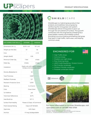 UPSCAPERS SHIELDSCAPE HYBRID TURF  - HIGH TRAFFIC AREAS