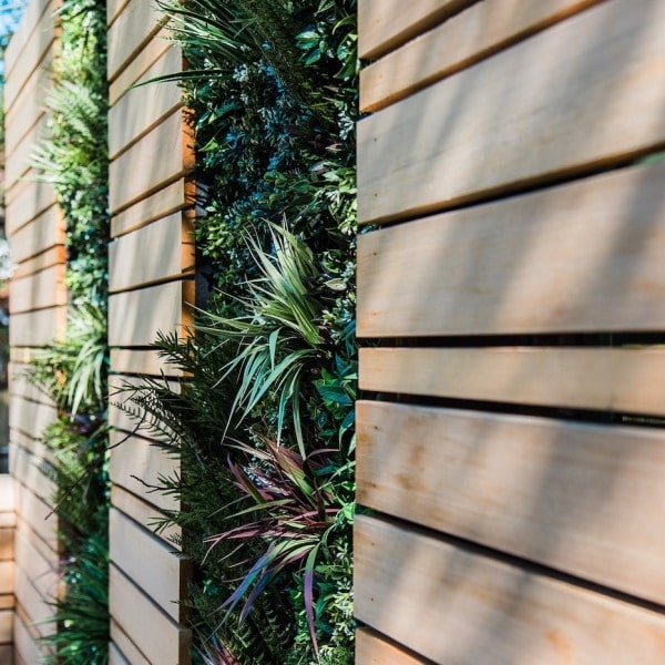 Fake Green Wall Covering Sitting Area