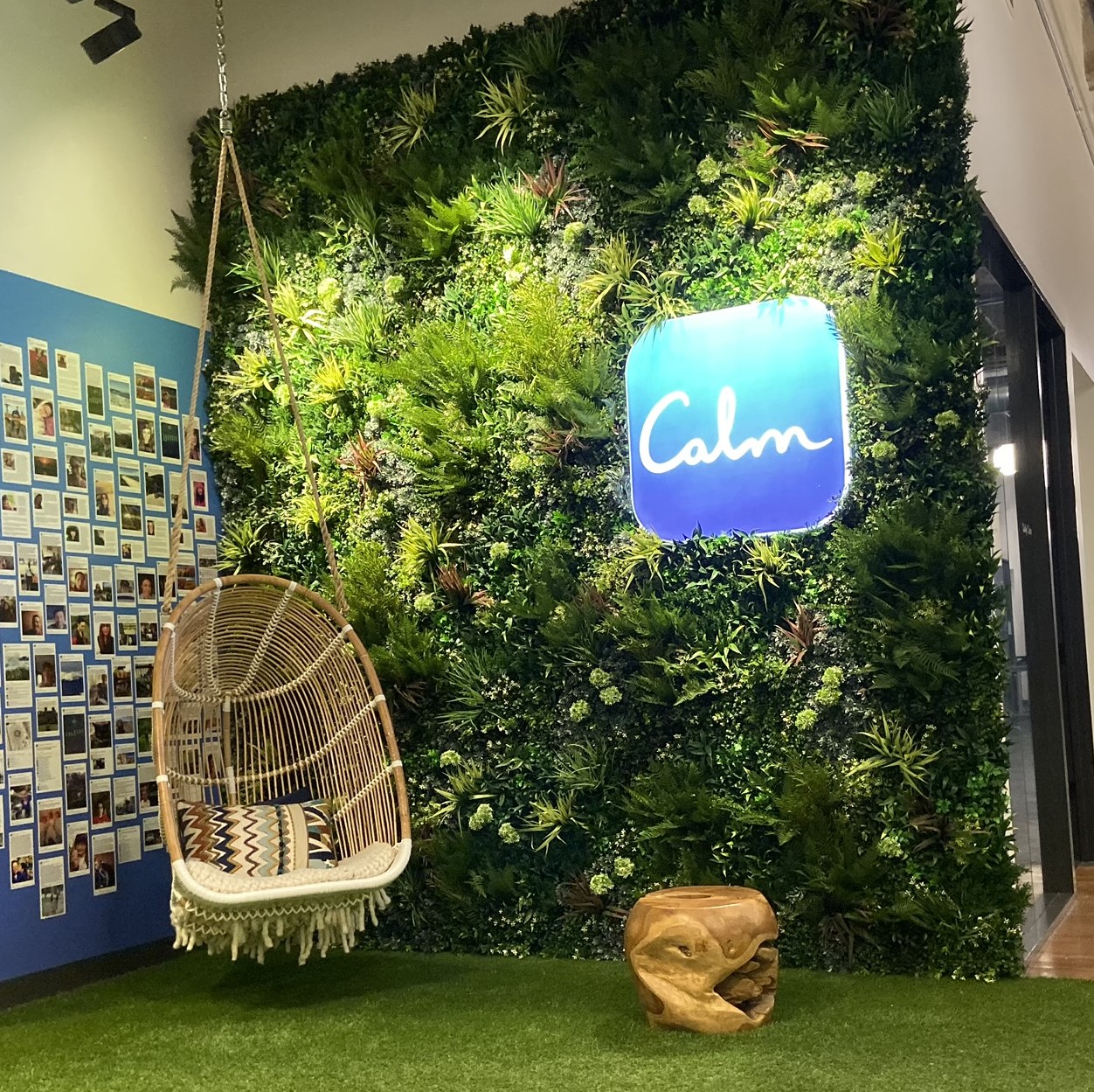 Calm, San Francisco Corporate Offices with Green Wall, Replica Living Wall